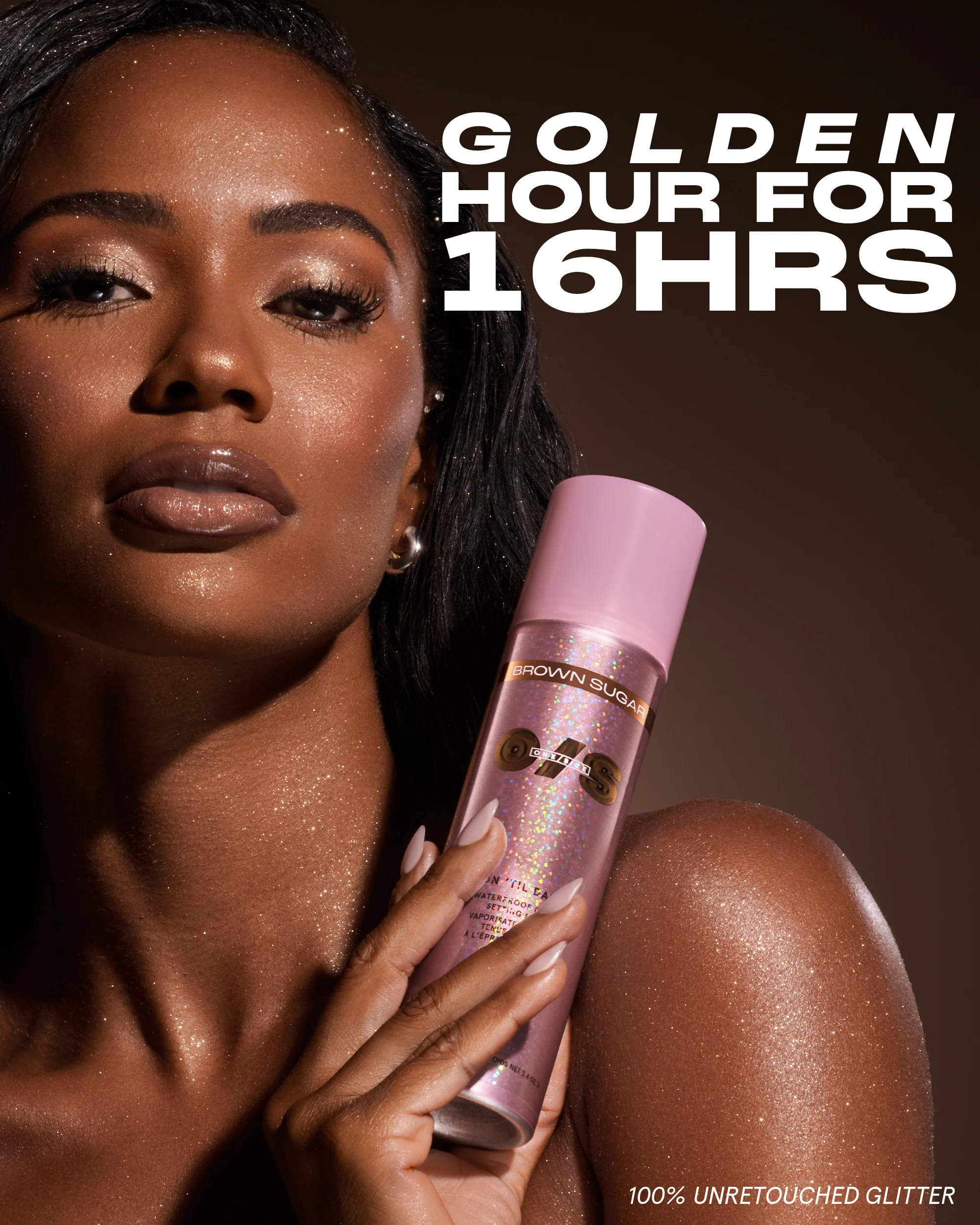 On ‘Til Dawn Waterproof Glitter Setting Spray In Brown Sugar - Image 12