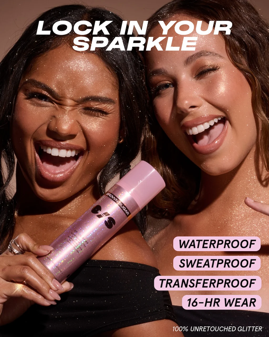 On ‘Til Dawn Waterproof Glitter Setting Spray In Brown Sugar - Image 4