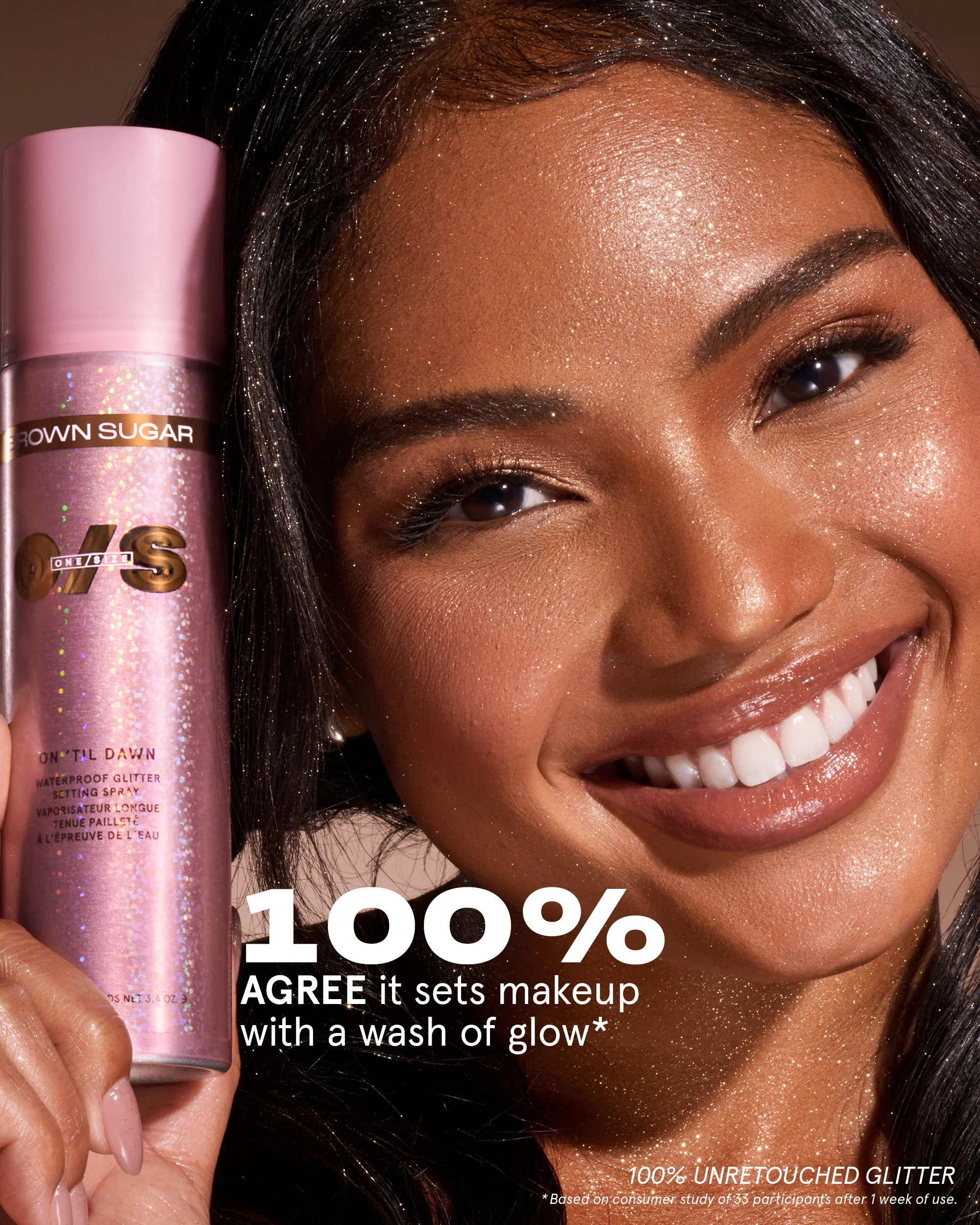 On ‘Til Dawn Waterproof Glitter Setting Spray In Brown Sugar - Image 8